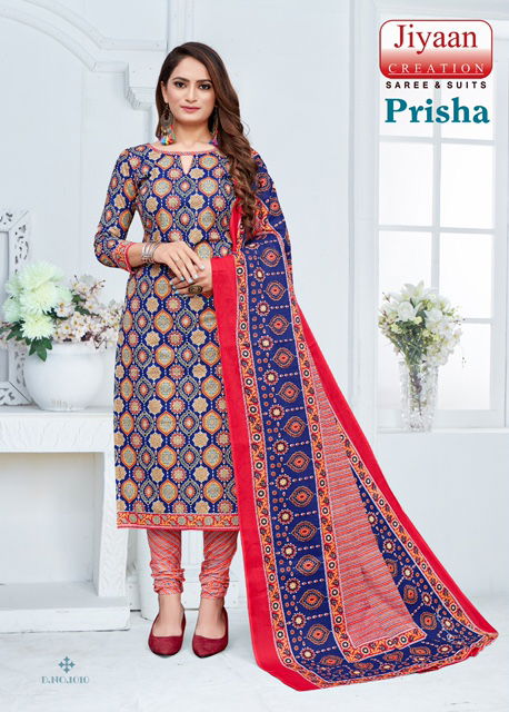 Jiyaan Prisha 1 Casual Wear Wholesale Dress Material Collection